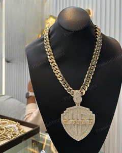 S925 plata esterlina garra ajuste Moissanite Hip Hop lujo Iced VVS colgante chapado en oro personalizado encanto fiesta joyería - Product Image 1