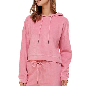 เสื้อสเวตเตอร์มีฮู้ดของผู้หญิงยอดนิยม2024เสื้อสเวตเตอร์สีพื้นพร้อมไหล่ดีไซน์ด้านหน้าโลโก้มัดย้อมสำหรับใช้ในฤดูหนาว - Product Image 1