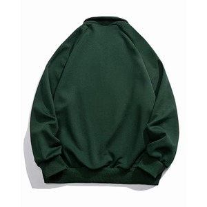 Men's Sporty Casual Half-<b>Zip</b> <b>Shirt</b> green Solid Color Regular Fit Collar & Zipper Detail Non-Stretch Fabric Casual wear - Product Image 2