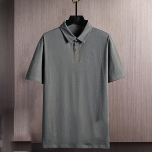 OEM Logo personnalisé Design anti-rides impression pur coton revers à la mode hommes à manches courtes été à la mode marque ample pour chemises - Product Image 2