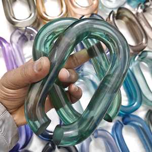 Cadena de Resina Azul Ecológica Personalizable, Eslabones de Cadena Coloridos de Gran Tamaño para Decoración de Paredes, Separador de Ambientes DIY - Product Image 6