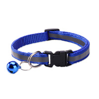 Collier Réfléchissant Écologique de Luxe pour Chat et Chien avec Clochette, Fermeture à Bouton de Sécurité Réglable, Métal Solide, Accessoires pour Petits Animaux, Vente en Gros