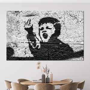 Rebelión Urbana: Lienzo Impreso para Decoración de Paredes Audaces, Lienzo Enrollado - Product Image 1