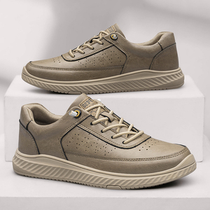 Zapatos Deportivos Casuales de Cuero para Hombre, Transpirables, Ligeros, Antideslizantes, con Aumento de Altura de 6 cm, para Primavera/Verano/Otoño/Invierno, Cálidos y Acolchados - Product Image 2