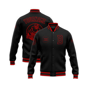 Veste universitaire d'hiver personnalisée en laine et cuir avec col montant, respirante et à séchage rapide, style universitaire premium, vêtements d'équipe OEM/ODM - Product Image 6