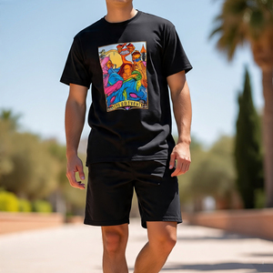 เสื้อยืดและกางเกงขาสั้นสำหรับผู้ชายชุดเสื้อผ้าสองชิ้นสำหรับใส่ปั่นจักรยานชุดเสื้อผ้าสำหรับทุกเพศชุดเสื้อยืดกางเกงขาสั้นตามสั่งสำหรับฤดูร้อน - Product Image 6