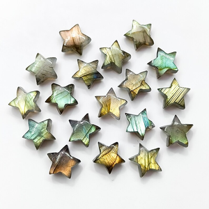 Flashy Labradorite lisse sculpté à la main en forme d'étoile fabrication de bijoux en pierres précieuses 10mm Labradorite sculpture perles de pierres précieuses en vrac en gros - Product Image 5
