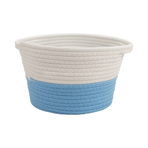 Adorable Eco-Friendly Decorative Design Cotton <b>Rope</b> Storage <b>Basket</b> Multifunction Features Home <b>Laundry</b> Use Custom Sizes - Product Image 2