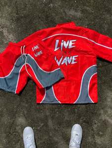 Conjunto cortavientos, ropa bordada, ropa de diseñador, conjunto de ropa deportiva, chándal personalizado, chándal de nailon, conjuntos para hombre - Product Image 5