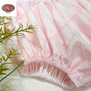 Mameluco bordado a mano floral de algodón de fabricante de Vietnam para niñas-sin babero y sin zapatos - Product Image 3