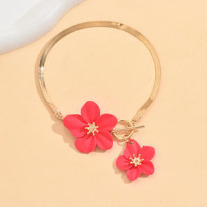 Chaîne de <span class=keywords><strong>cheville</strong></span> dorée à motif floral pour femme, style bohème, avec fermoir OT, cadeau pour femme, fille, cadeau d'été pour la plage - Product Image 3