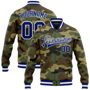 Nouveau design de veste universitaire ample à la mode patchs en chenille letterman bombardier pour collège vestes de baseball camouflage personnalisées pour hommes avec nom d'équipe - Product Image 1