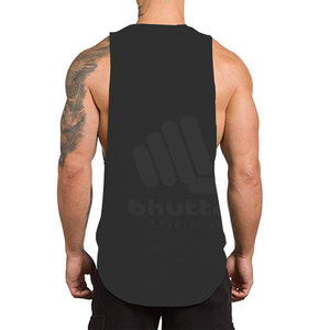 Vente directe d'usine, débardeur décontracté pour homme, de haute qualité, respirant, tricoté, pour la salle de sport, l'exercice physique, la remise en forme, en polyester/coton - Product Image 4