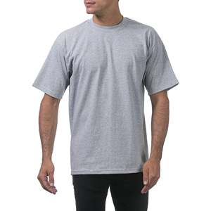 T-shirts pour hommes de haute qualité 100% coton tissu sonnerie blanc poids lourd unisexe surdimensionné T-shirt uni imprimé pour hommes - Product Image 3