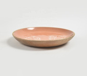 Bol plat en bois de pêche émaillé à la main créatif bas quantité minimale de commande fabricant grossiste vente directe en usine - Product Image 1