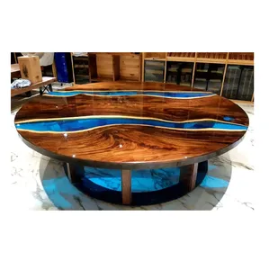 Tavolo in resina epossidica-tavolo moderno centro piano in legno trasparente lucido epossidico da tavolo in vendita dal Vietnam