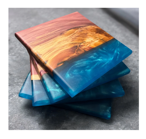 Sous-verre en bois et en résine très exigeant le plus vendu sous-verre en résine en bois de couleur de forme de taille personnalisée prix abordable - Product Image 6