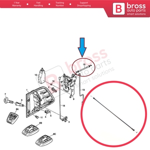 Cable de Liberación de la Cerradura de la Manija de la Puerta Delantera BDP1612 para Camiones Serie MK1 P G R T 2003 en Adelante 1498712 - Product Image 5