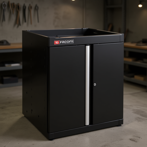 Armoire à outils Facom à base unique avec 2 portes, couleur noire - Product Image 3