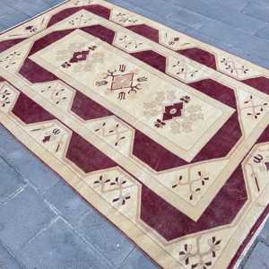 พรมตุรกีวินเทจ ขนาด 6.1x9.3 ฟุต สีแดงล้วน - Product Image 2