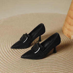 Women's Patent Leather High Heel Pumps Pointed Toe <b>Block</b> Heels Non-slip Sole for Party and Banquet Women Casual Shoes - Product Image 1