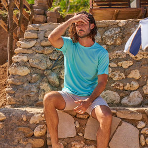 Ultifresh Unisex Woven Polyester Short Sleeve Crew Neck Regular <b>Fit</b> <b>T</b>-<b>Shirt</b> Solid Casual Soft Breathable Embroidered - Product Image 3