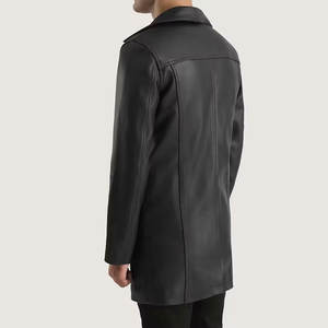 Vêtement d'hiver de style extérieur, manteau en cuir pour homme, style tendance, vêtement d'hiver pour homme, manteau en cuir - Product Image 5
