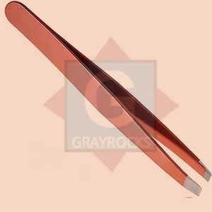 Pince à épiler antistatique personnalisée en acier inoxydable, extension d'épilation inclinée, marque privée - Product Image 1