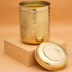 Boîte de rangement en laiton de haute qualité Récipient en métal fabriqué à la main pour conteneur d'épices à grains disponible au meilleur prix - Product Image 5