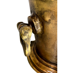 Seau à glace rectangulaire en aluminium moulé à la main pour 3 bouteilles avec poignées, finition argent antique, idéal pour les fêtes - Product Image 3