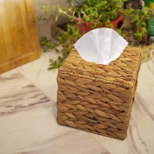 100% eco – boîte à mouchoirs en jacinthe d'eau naturelle, couvertures, support de rangement, distributeur de serviettes en papier, boîtes de couverture - Product Image 2