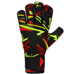 Gant de gardien de but de football vert et noir avec doigts renforcés et dragonne réglable pour utilisation en match - Product Image 5