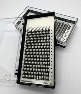 Natural Long Synthetic Hair <b>Eyelash</b> Extensions with D Curl 16-Lines Spike Lashes Matte Black Full Volume <b>Eyelash</b> Extensions - Product Image 2