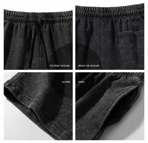 Ensemble t-shirt et short délavés à l'acide vintage Streetwear pour hommes, survêtement personnalisé, tenues d'été pour hommes, ensembles pour hommes - Product Image 5