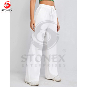 Pantalones jogger acampanados anchos personalizados para mujer, estilo streetwear superventas con frente plano y efecto lavado para invierno - Product Image 3