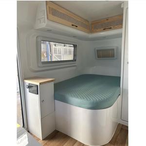 Mini Orange Caravan Travel Trailer 2 Person Modern Design <b>Plastic</b> Body <b>Slide</b>-Out Kitchen - Product Image 4