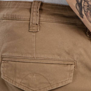 Pantalones cortos de carga informales 100% de algodón para hombre, Bermudas transpirables, patrón sólido a la moda, bolsillo de carga amigable para el entrenamiento, teñido liso - Product Image 4