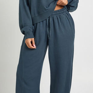 Survêtement de jogging à jambe droite avec pull à manches longues et conception de logo personnalisé / Service OEM avec manches longues - Product Image 3