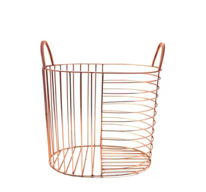 Panier en fer nordique en métal le plus vendu enduit de poudre noire avec poignée de stockage décoratif pour les fruits et légumes - Product Image 4