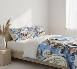 Ensemble de taies d'oreiller en microfibre imprimé licorne de rêve, 2 pièces - Product Image 4