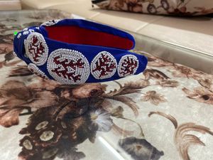 Élégant femmes noué Baseball perle de rocaille bandeau tissu velours tressé à la mode bandeau accessoire plaine Style à la mode - Product Image 2