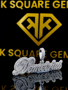 Lettre personnalisée Hip Hop pendentif, personnalisé votre lettre porte-bonheur, hommes Hip Hop numéro pendentif, Moissanite pendentif, glace Hip Hop bijoux - Product Image 4