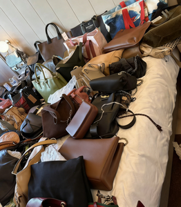 Bolsos de Cuero Genuino de Lujo Usados, Bolsos de Mano Casuales Vintage para Dama, Bolsos de Marca Usados de Segunda Mano para el Trabajo Diario - Product Image 1