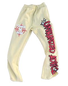 Survêtement personnalisé à imprimé bouffant Street Wear pour hommes, sweat à capuche court à ourlet brut et pantalon de survêtement évasé, survêtement unisexe - Product Image 3