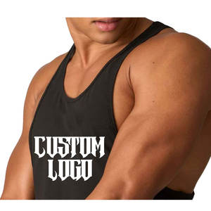Chaleco de tirantes para gimnasio para hombre, camiseta sin mangas que absorbe la humedad, ropa de poliéster atlética, entrenamiento diseñado, entrenamiento activo, estilo de vida, talla XL - Product Image 4