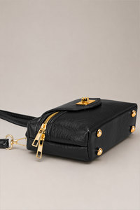 Custom Logo Women's Black Canvas Zipper Waterproof <b>Vanity</b> <b>Case</b> Crossbody Trunk Bag OEM Top Handle Private Label Manufacturer - Product Image 5