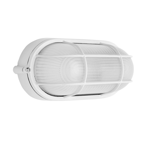 Plafoniera Industriale Ovale Bianca IP44 - Product Image 1