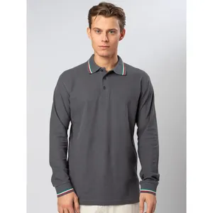 Italy <b>Long</b> <b>Sleeve</b> Personalized <b>Polo</b> <b>Shirts</b> Customizable Promotional Merchandise - Product Image 1