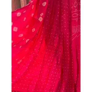 Vestido informal de chifón JODHPUR 131 con tirantes Bandhani, corte holgado y mangas tipo espagueti. - Product Image 3