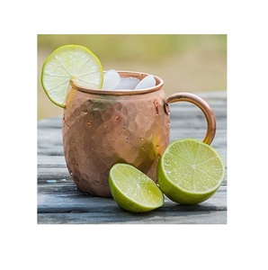 Tazas de cobre Moscow Mule martillado y chapado en oro brillante puro elegante mango de cobre vaso Moscow Mule tazas de cobre - Product Image 6